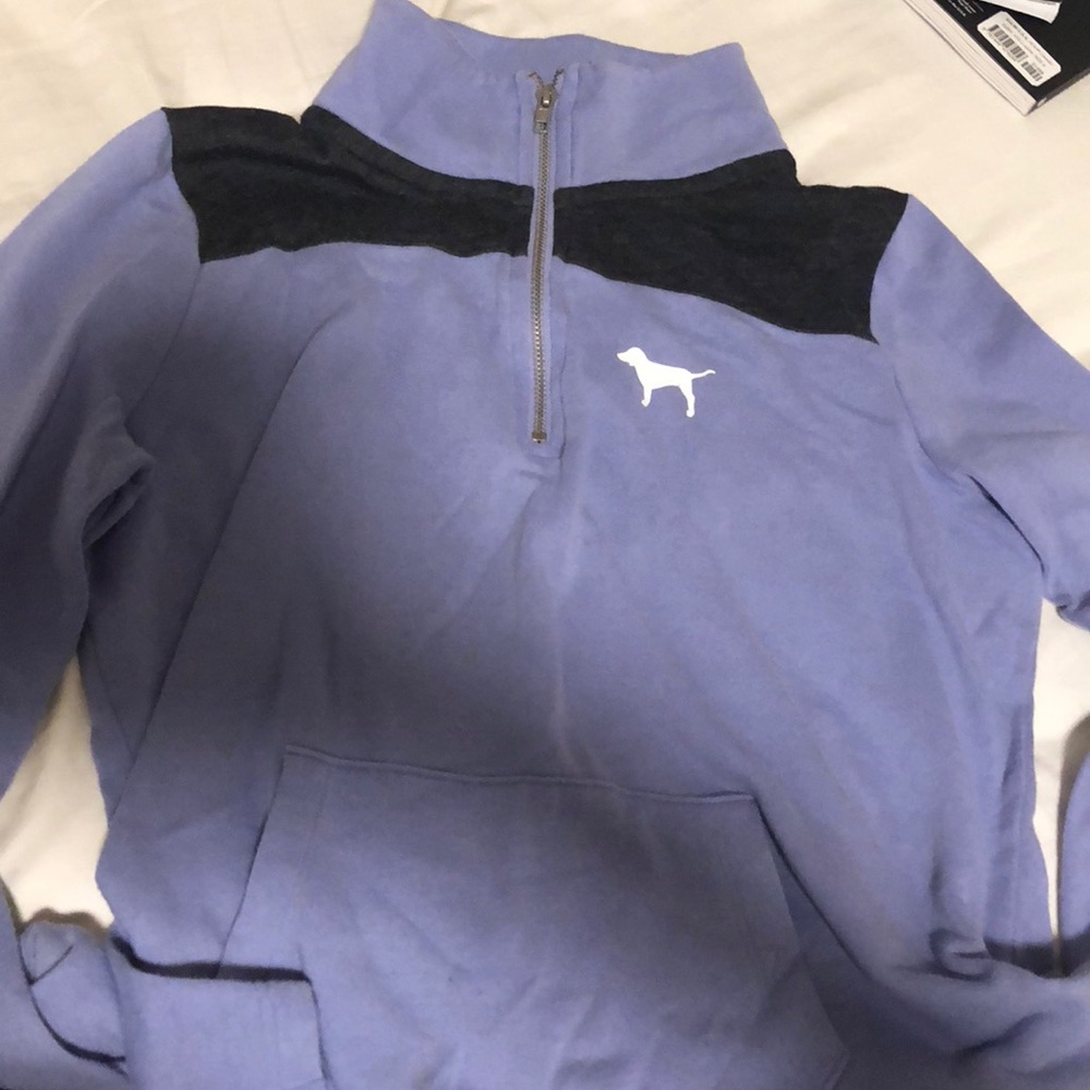 PINK HALF ZIP UP SWEATER